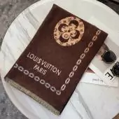 foulard louis vuitton marron monogram pas cher laine melangee l180cm w65cm 014